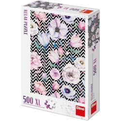 DINO Puzzle XL 500 dílků Květy relax 47x66cm skládačka
