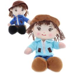 Panáček baby hadrový 35cm textilní panenka kluk s kloboučkem 2 druhy
