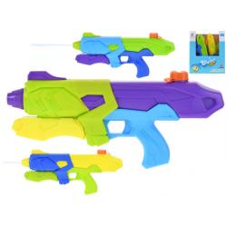 Pistole dětská vodní 42cm se zásobníkem na vodu 3 barvy plast
