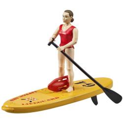 BRUDER 62785 Záchranný vodní set plavčík s paddleboardem