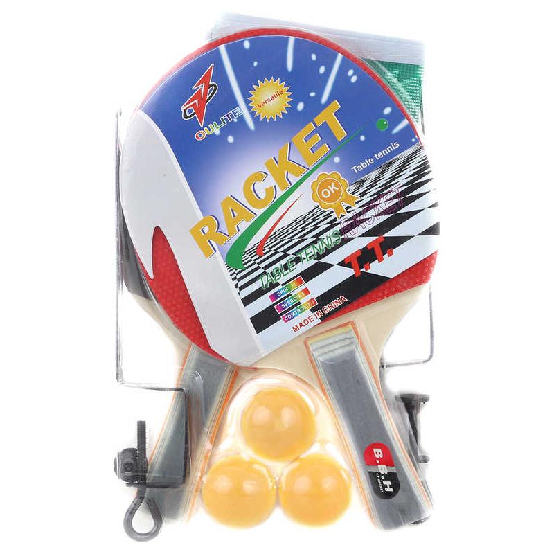 Stolní tenis ping pong set dvě pálky se síťkou a 3 míčky