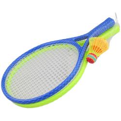 2 rakety 42cm set se 2 míčky na soft tenis a badminton 2v1 v síťce plast