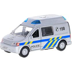 Auto policie dodávka český design CZ 14cm na baterie Světlo Zvuk kov