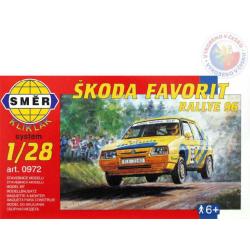 SMĚR Model auto Škoda Favorit Rallye 96 1:28 (stavebnice auta)