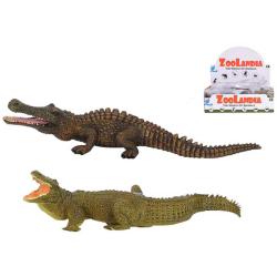 Zvířata krokodýl 21-23cm plastové figurky zvířátka 2 druhy