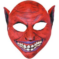 KARNEVAL Maska čerta červená textilní pro dospělé KARNEVALOVÝ DOPLNĚK