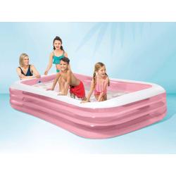 INTEX Bazén obdelníkový nafukovací Family 305x183cm růžový 58487