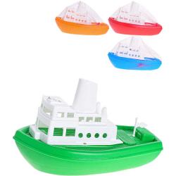 Loď parník barevný 33cm plastová lodička do vany 4 barvy do vody