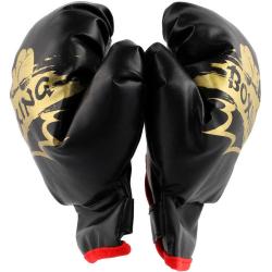 Rukavice boxerské dětské černé s grafikou set 1 pár v sáčku