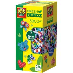 SES CREATIVE Zažehlovací korálky Green Beedz set 3000ks barevný mix Eco