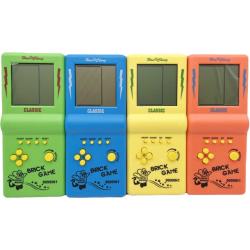 Hra digitální Tetris Brick Game hlavolam padající kostky na baterie Zvuk 4 barvy
