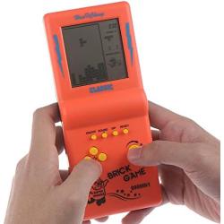 Hra digitální Tetris Brick Game hlavolam padající kostky na baterie Zvuk 4 barvy
