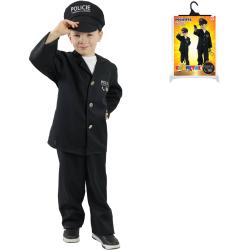 KARNEVAL Šaty policista s čepicí CZ vel.S (110-116cm) 4-6 let *KOSTÝM*
