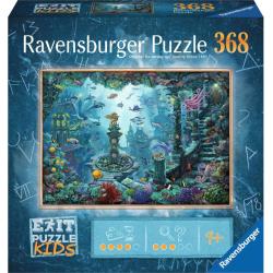 RAVENSBURGER Hra úniková Exit Kids puzzle Potopená Atlantida 368 dílků 2v1