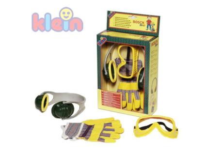 KLEIN Pracovní dětský set rukavice se sluchátky a ochrannými brýlemi