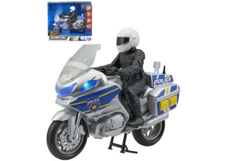 Teamsterz policejní set motocykl s figurkou policisty na baterie Světlo Zvuk