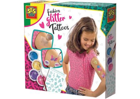 SES CREATIVE Tetování se třpytkami kreativní set pro holky