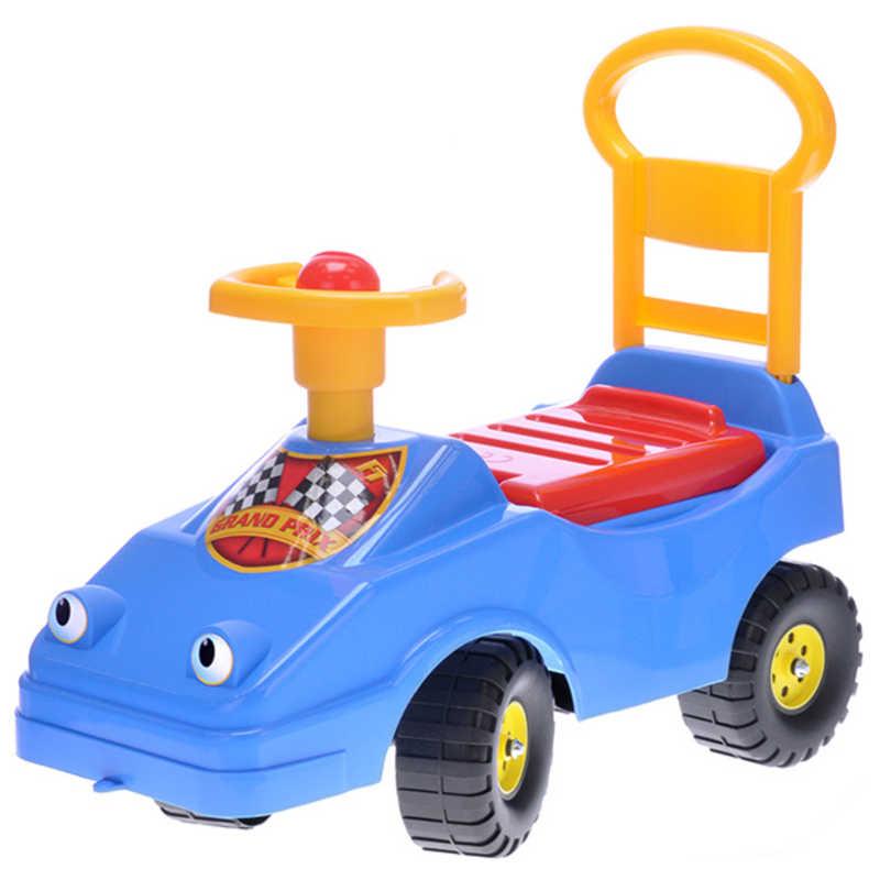 MAD Baby odrážedlo auto modré s klaksonem 54cm odstrkovadlo s očima