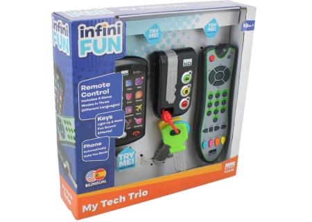 TECH TOO Trio baby set smartphone + klíče + ovladač na baterie Světlo Zvuk
