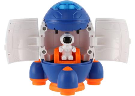 Raketoplán herní set s kosmonautem a vozítkem na setrvačník 2v1 2 barvy