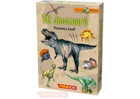 MINDOK HRA kvízová Expedice Příroda: 50 druhů dinosaurů naučná