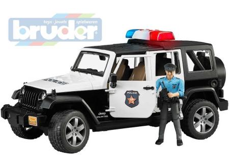 BRUDER 02526 (2526) Auto jeep Wrangler Rubicon Policie + figurka model 1:16