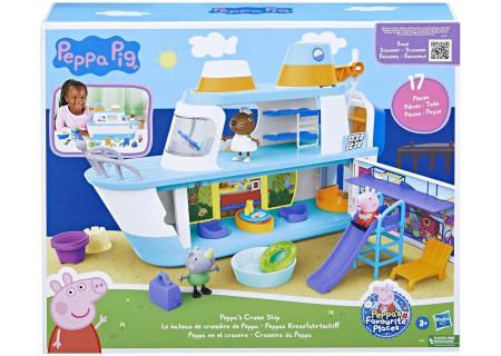 HASBRO Výletní loď Peppa Pig herní set se 3 figurkami a doplňky v krabici