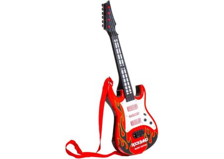 Kytara dětská elektrická 54cm na baterie Světlo Zvuk na kartě plast