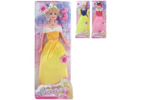 Panenka princezna 30cm plesové šaty 3 druhy v krabičce