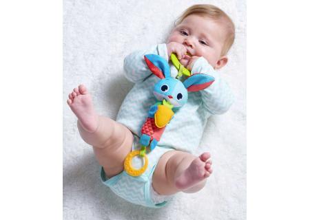 TINY LOVE Baby králíček Thomas textilní závěsný s kousátkem šustí cinká pro miminko