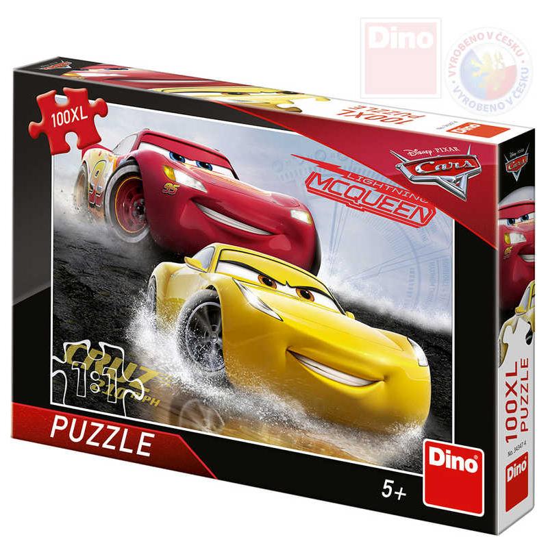 DINO Puzzle 100 dílků XL Aquaplaning Cars 3 (Auta) 47x33cm skládačka v krabici