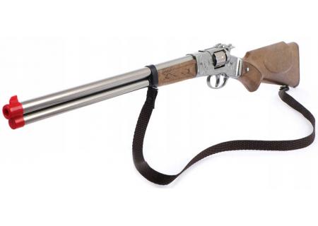Puška Gonher dětská kovbojská stříbrná 62cm 8 ran kapslovka kovová