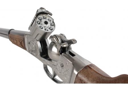 Puška Gonher dětská kovbojská stříbrná 62cm 8 ran kapslovka kovová