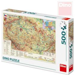 DINO Puzzle skládačka Mapa české republiky ČR 500 dílků 47x33cm