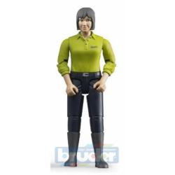 BRUDER 60405 Figurka žena tmavé kalhoty, zelená košile