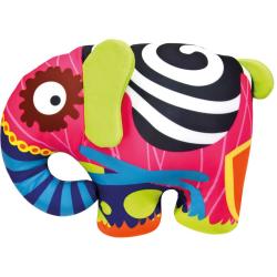 BINO Slon barevný 39cm textilní mazlíček zvířátko