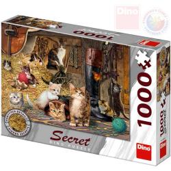 DINO Puzzle 1000 dílků Kočičky skrytá tajemství 66x47cm skládačka v krabici