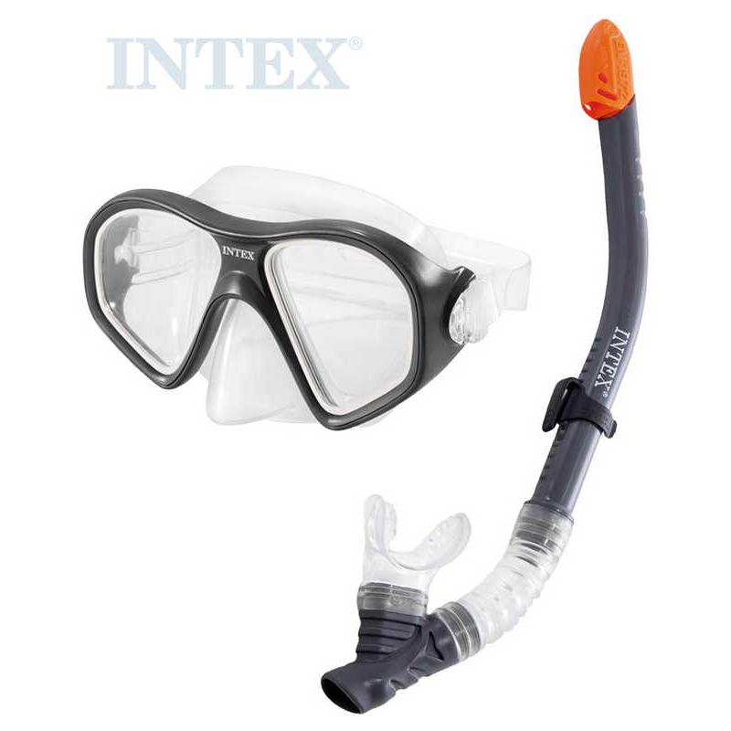 INTEX Reef Rider potápěčský plavecký set do vody brýle + šnorchl černý 55648