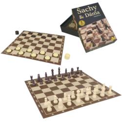 Hra Šachy + Dáma 34x34cm plast v krabici *SPOLEČENSKÉ HRY*