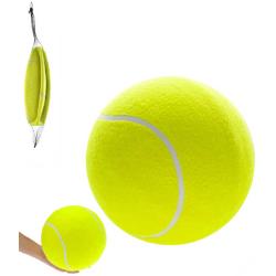 Míček tenisový mega 24cm velký míč v síťce žlutý