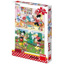 DINO Puzzle 2x77 dílků Disney Pracovitá Minnie skládačka 26x18cm